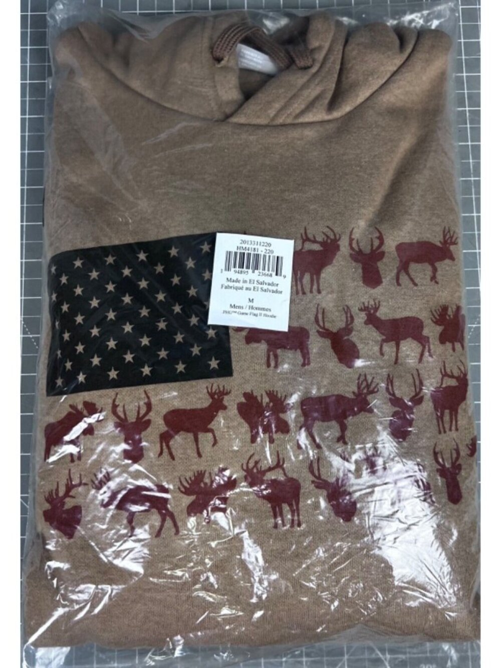 Columbia Men's PHG Game Flag II Hoodie, Sahara/Cordovan Big Game Flag Sz. M - Picture 11 of 11
